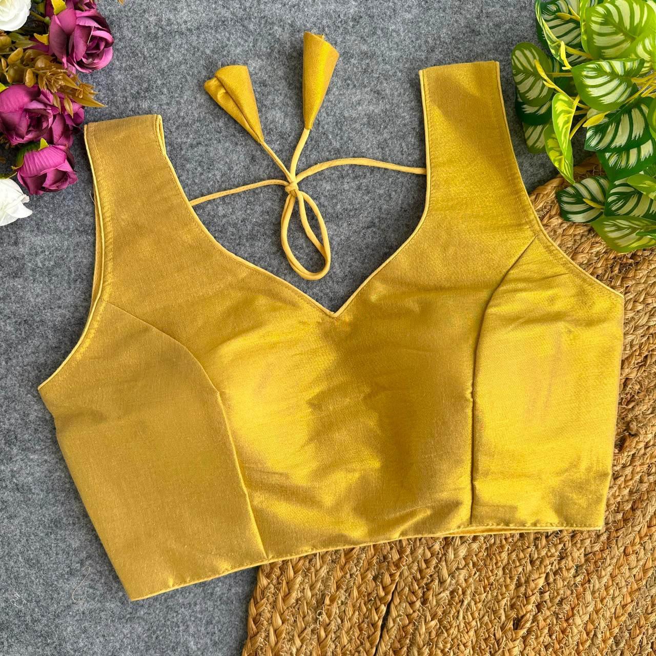 Soft South Tissue Silk Readymade Blouse – 39 AED