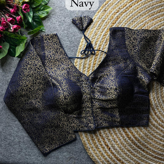 Banarasi Brocade Silk Readymade Long Sleeve Blouse – 50 AED