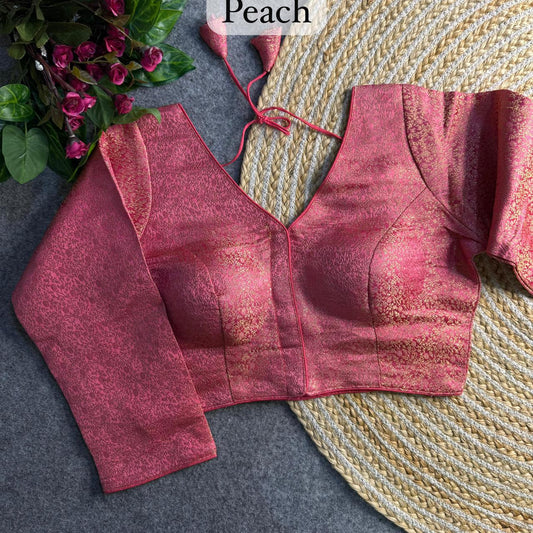 Banarasi Brocade Silk Readymade Long Sleeve Blouse – 50 AED