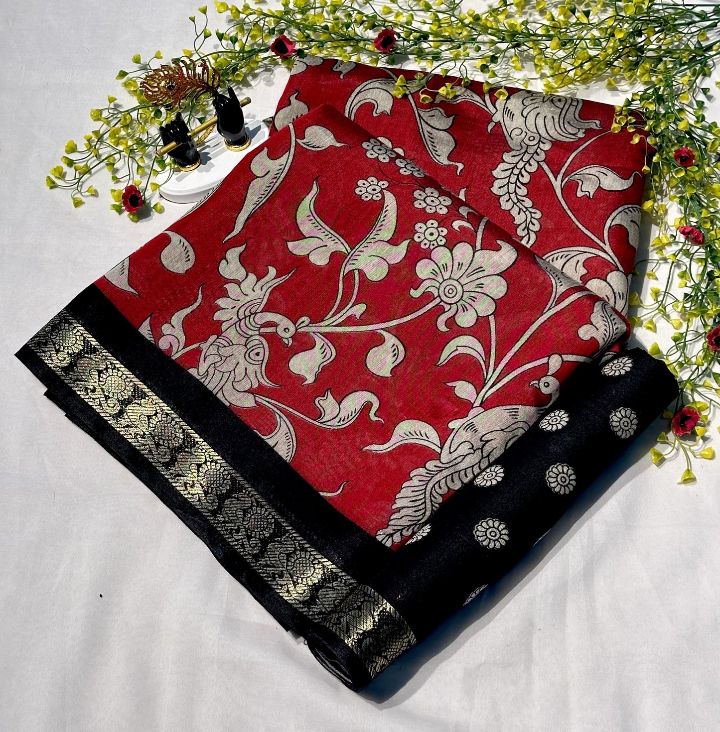 Mangalgiri Silk Kalamkari Saree – 99 AED