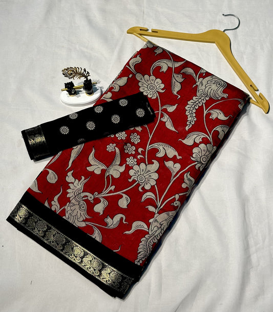 Mangalgiri Silk Kalamkari Saree – 99 AED