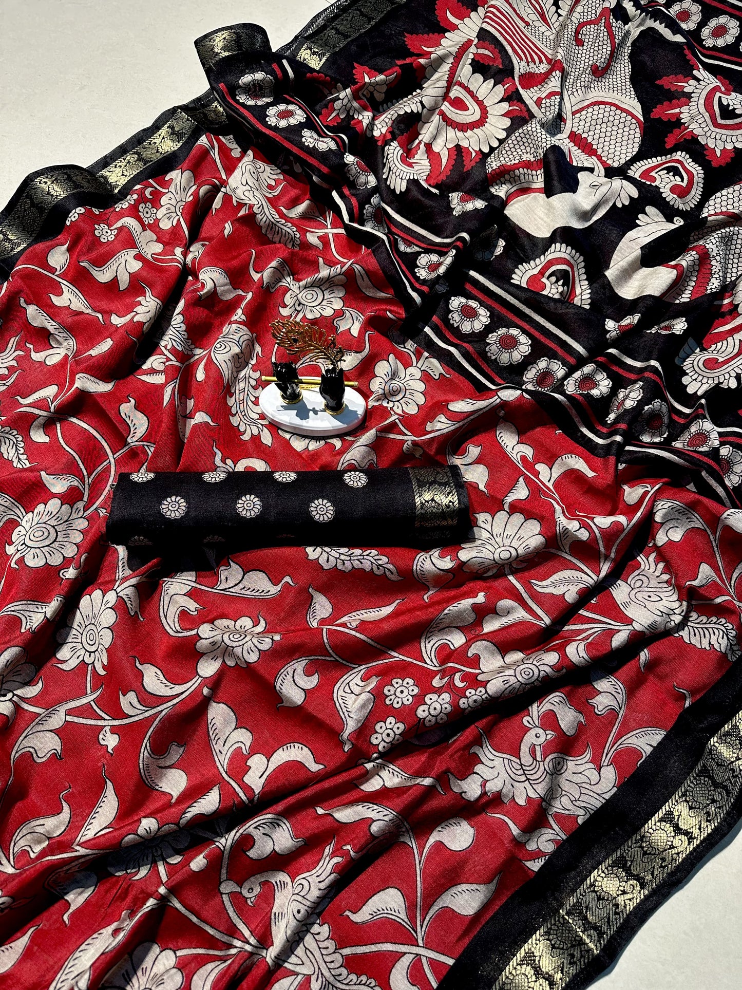 Mangalgiri Silk Kalamkari Saree – 99 AED