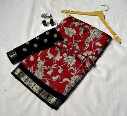 Mangalgiri Silk Kalamkari Saree – 99 AED