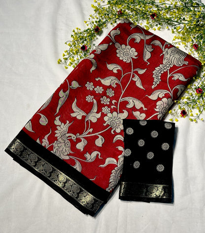 Mangalgiri Silk Kalamkari Saree – 99 AED