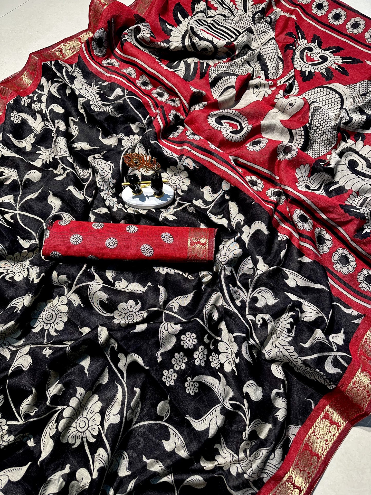 Mangalgiri Silk Kalamkari Saree – 99 AED