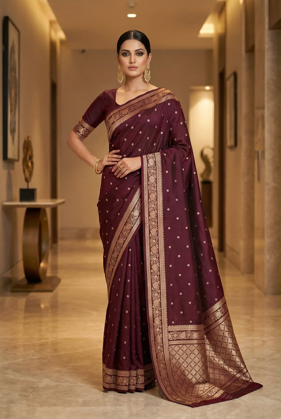 Soft Semi Silk Saree – 99 AED