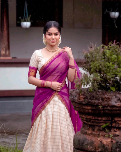 Jacquard Silk Readymade Dhavani / Half Saree Collection – 99 AED