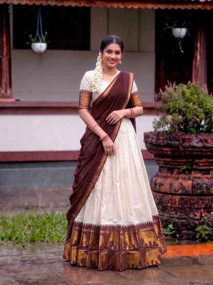 Jacquard Silk Readymade Dhavani / Half Saree Collection – 99 AED