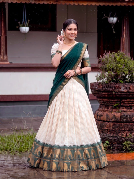 Jacquard Silk Readymade Dhavani / Half Saree Collection – 99 AED