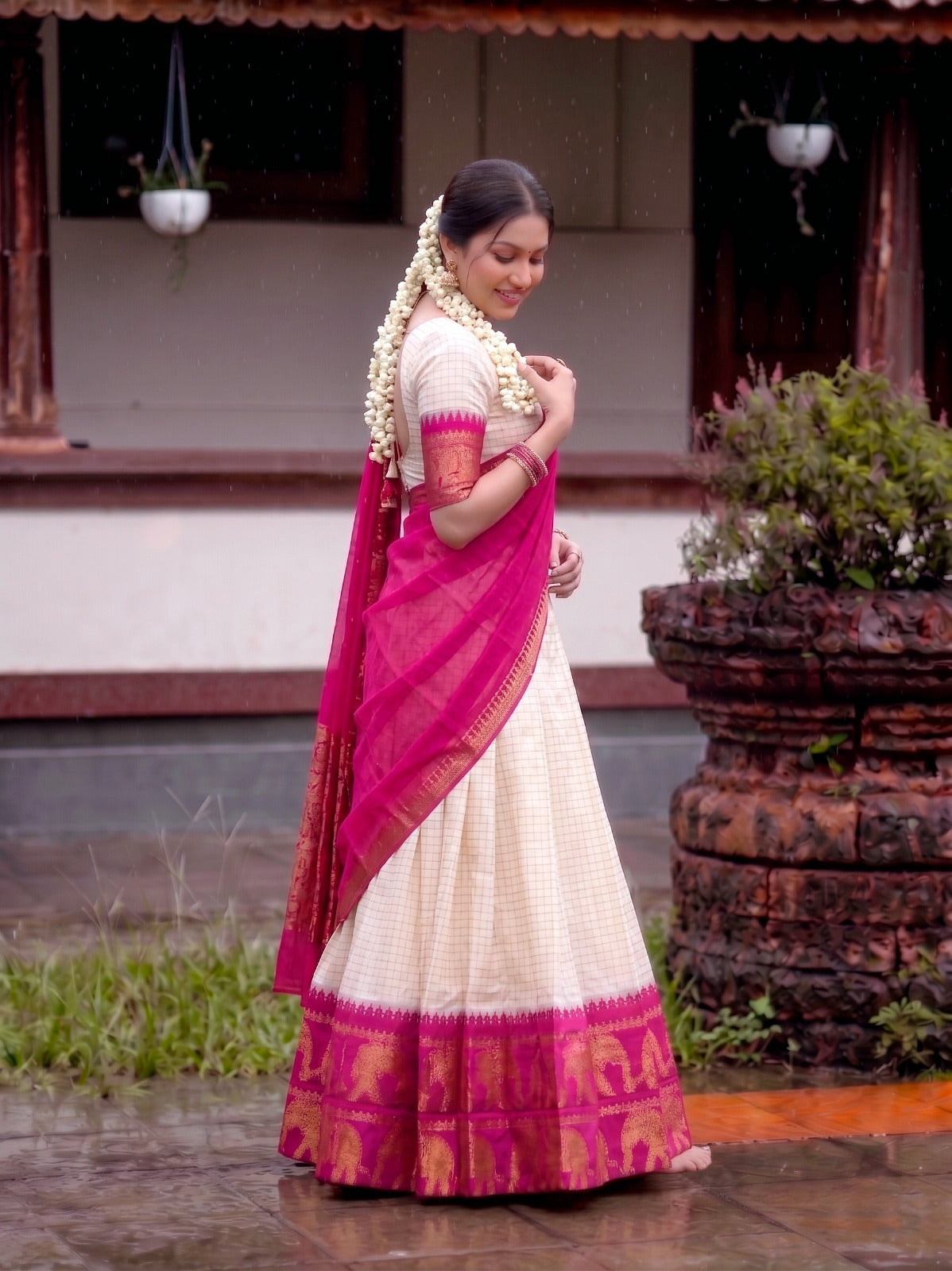 Jacquard Silk Readymade Dhavani / Half Saree Collection – 99 AED