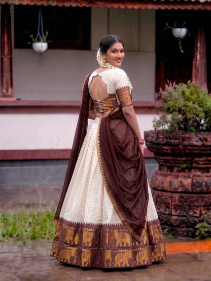 Jacquard Silk Readymade Dhavani / Half Saree Collection – 99 AED