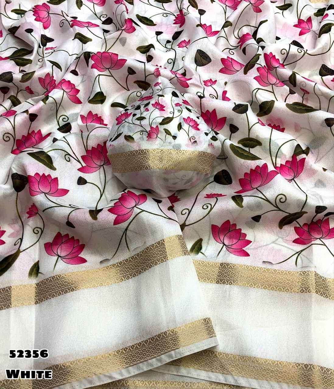 Soft Weightless Chiffon Saree with Satin Borders – 75 AED