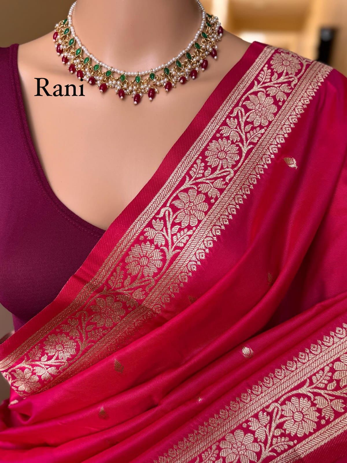 Soft Banarasi Silk Weaving Saree – 99 AED