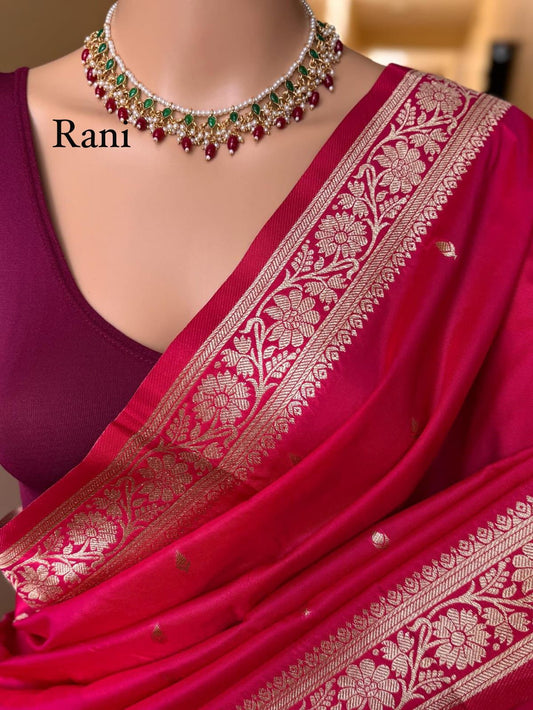 Soft Banarasi Silk Weaving Saree – 99 AED