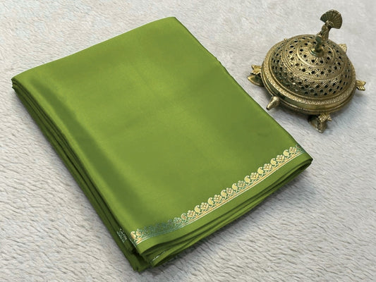Soft Viscose Crepe Silk Saree with Golden Borders – 59 AED