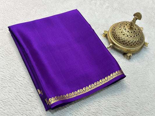 Soft Viscose Crepe Silk Saree with Golden Borders – 59 AED