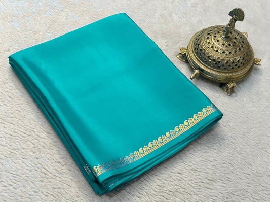 Soft Viscose Crepe Silk Saree with Golden Borders – 59 AED