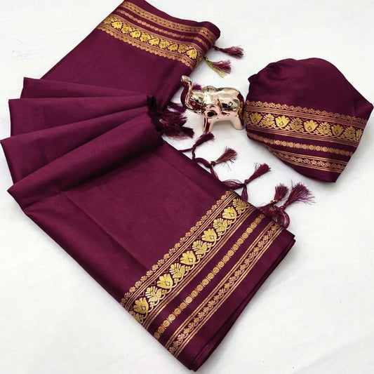 Soft Viscose Crepe Silk Saree with Double Golden Borders – 65 AED