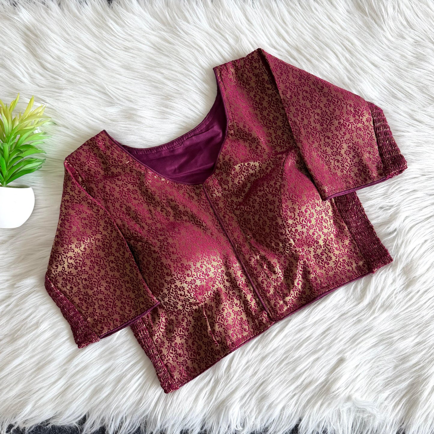 Side Elastic Stretchable Readymade Blouse – 55 AED