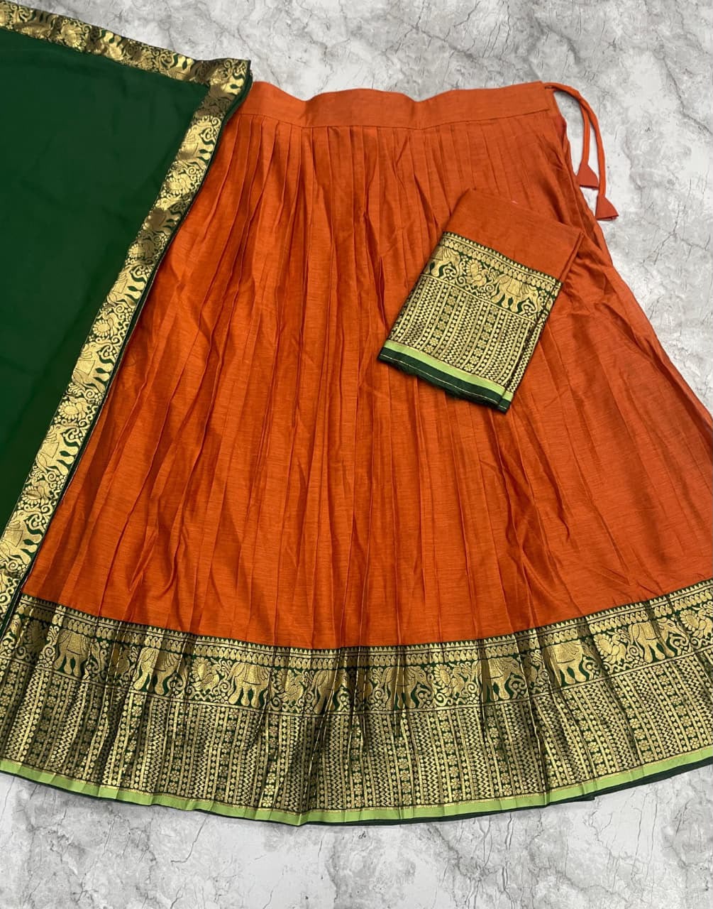 Cotton Silk Readymade Dhavani / Half Saree Collection – 99 AED