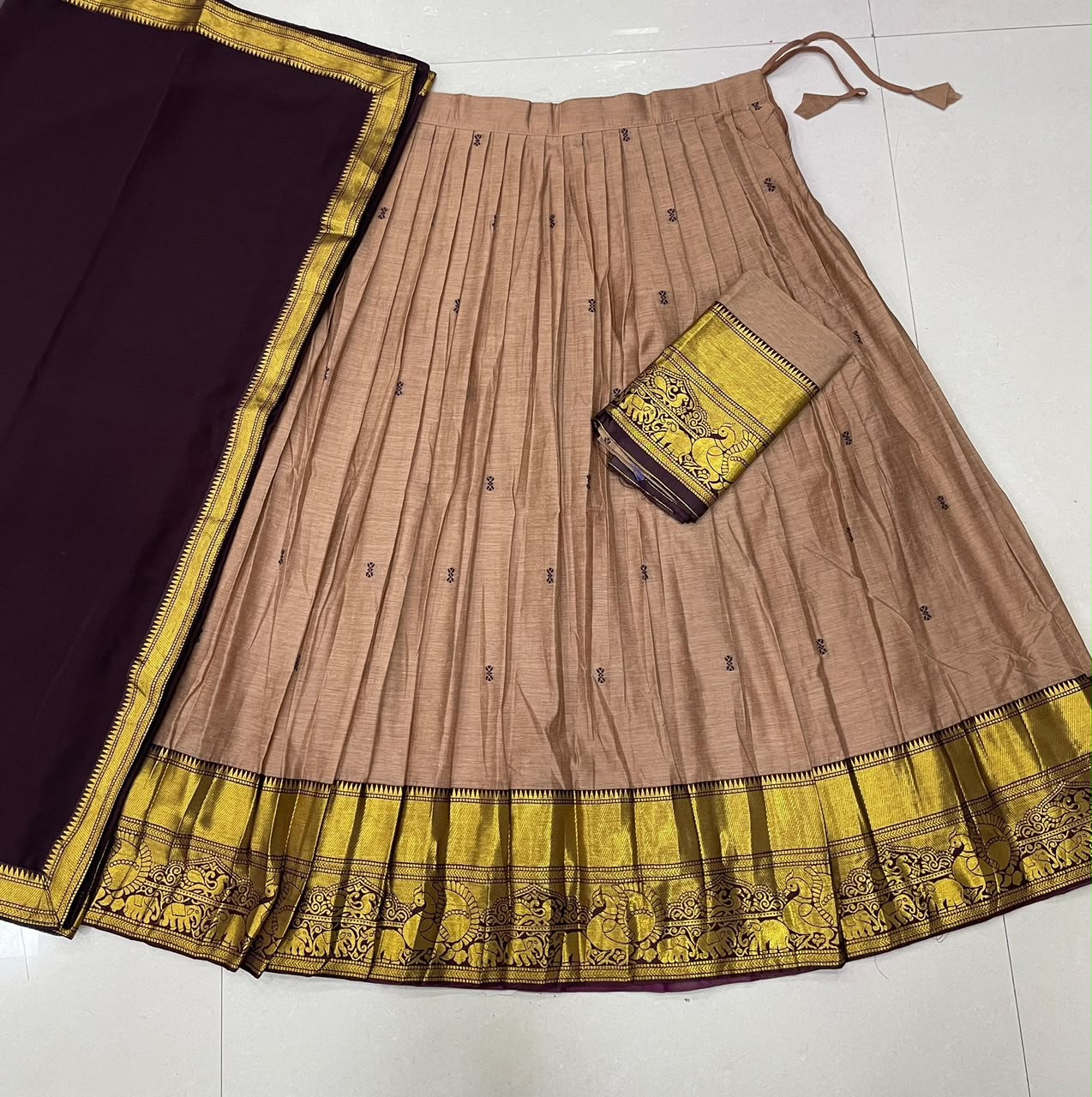 Cotton Silk Readymade Dhavani / Half Saree Collection – 99 AED