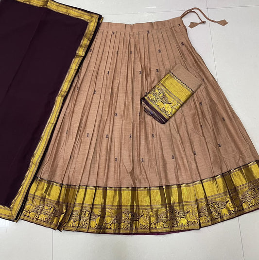 Cotton Silk Readymade Dhavani / Half Saree Collection – 99 AED