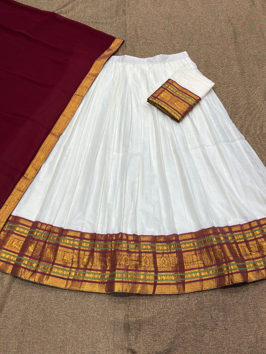 Cotton Silk Readymade Dhavani / Half Saree Collection – 99 AED