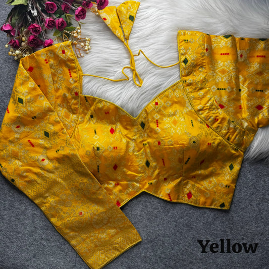Meenakari Brocade Silk Readymade Long Sleeve Blouse – 50 AED