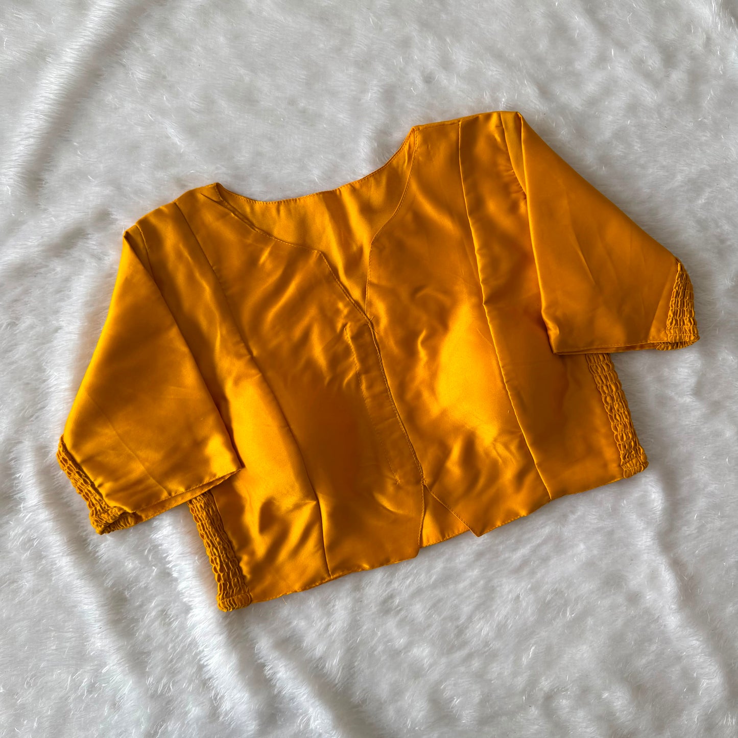 Muslin Silk Readymade Side Elastic Stretchable Blouse – 50 AED