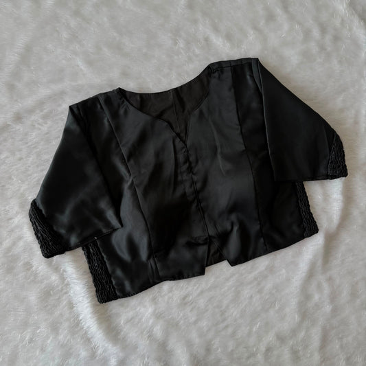 Muslin Silk Readymade Side Elastic Stretchable Blouse – 50 AED