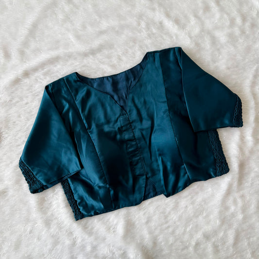 Muslin Silk Readymade Side Elastic Stretchable Blouse – 50 AED