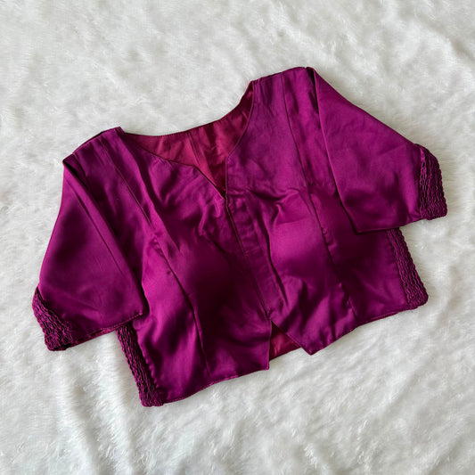 Muslin Silk Readymade Side Elastic Stretchable Blouse – 50 AED