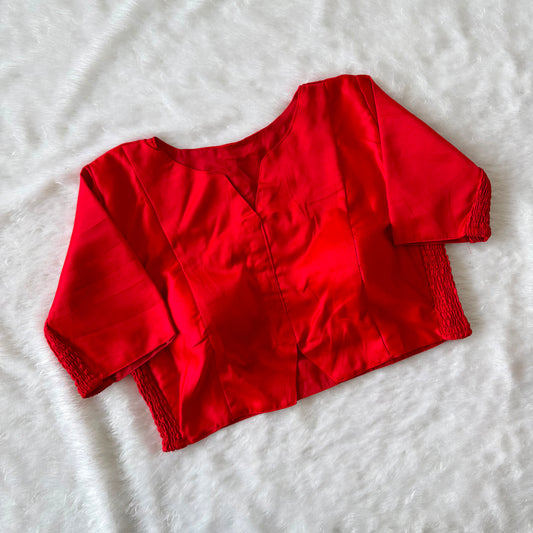 Muslin Silk Readymade Side Elastic Stretchable Blouse – 50 AED