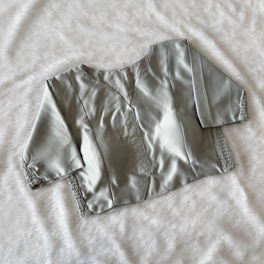 Muslin Silk Readymade Side Elastic Stretchable Blouse – 50 AED