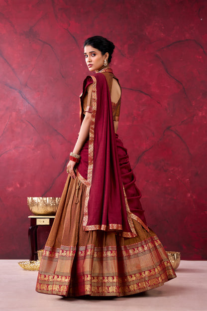 Narayanpet Cotton Silk Readymade Dhavani / Half Saree Collection – 99 AED