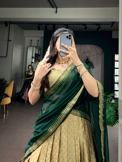 Cotton Silk Readymade Dhavani / Half Saree Collection – 110 AED