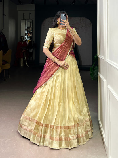 Duphion Silk Readymade Dhavani / Half Saree Collection – 115 AED