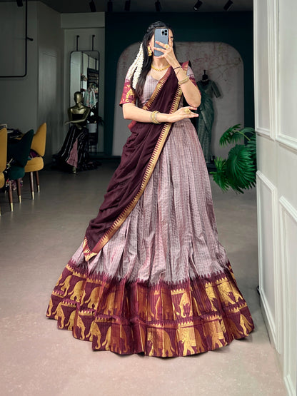 Cotton Silk Readymade Dhavani / Half Saree Collection – 99 AED