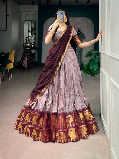 Cotton Silk Readymade Dhavani / Half Saree Collection – 99 AED
