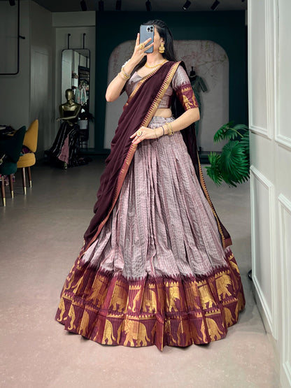 Cotton Silk Readymade Dhavani / Half Saree Collection – 99 AED