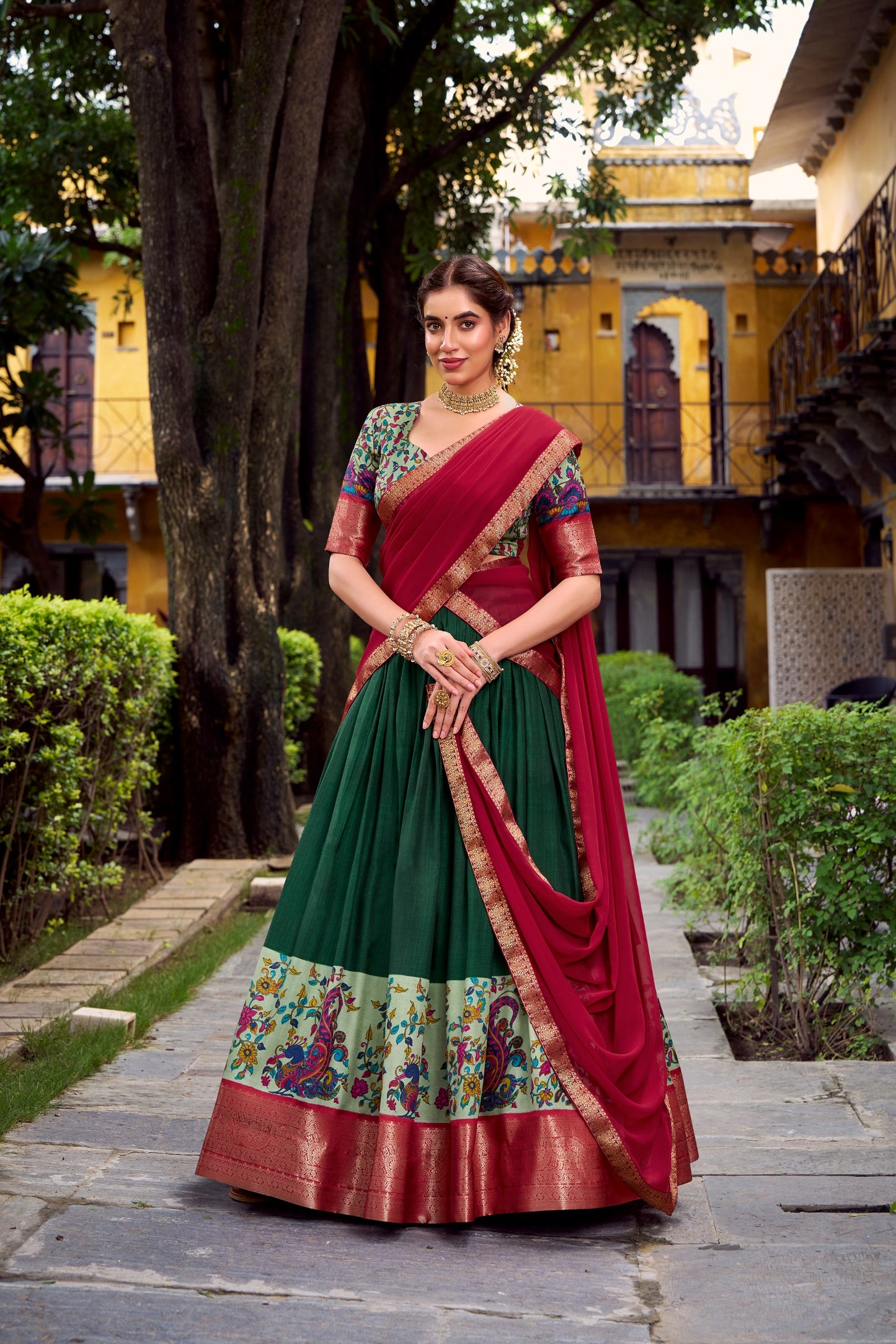 Dola Silk Readymade Dhavani / Half Saree Collection – 99 AED