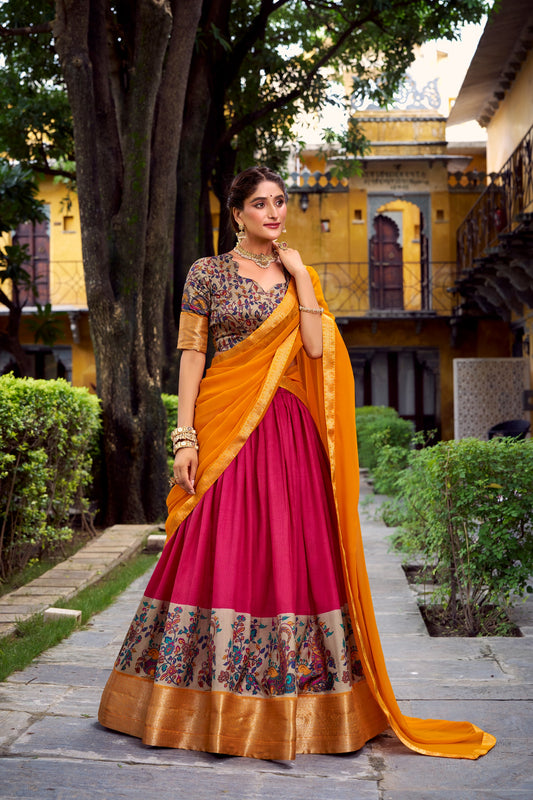 Dola Silk Readymade Dhavani / Half Saree Collection – 99 AED