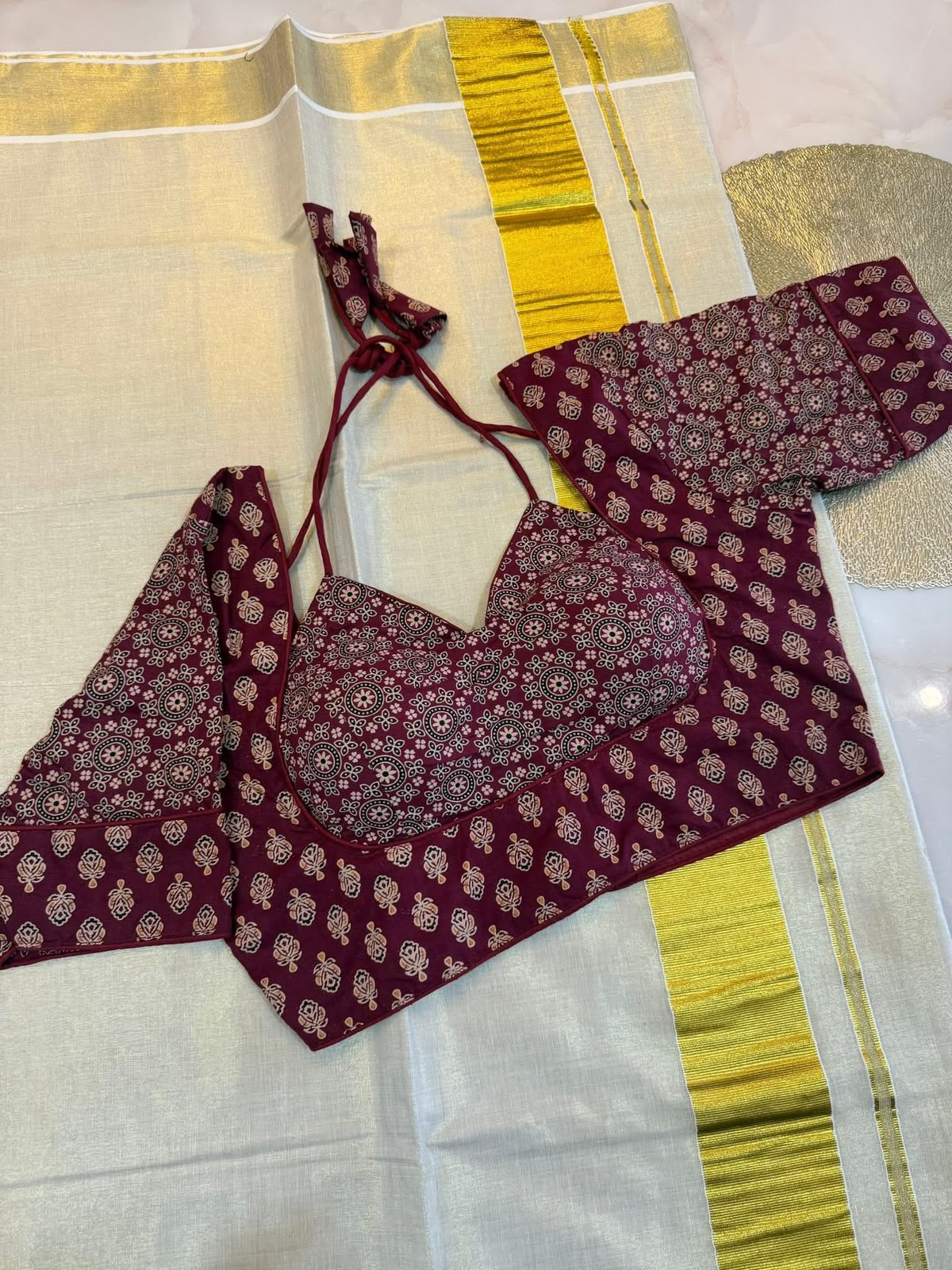Madhubala Readymade Halter Neck Blouse – 50 AED