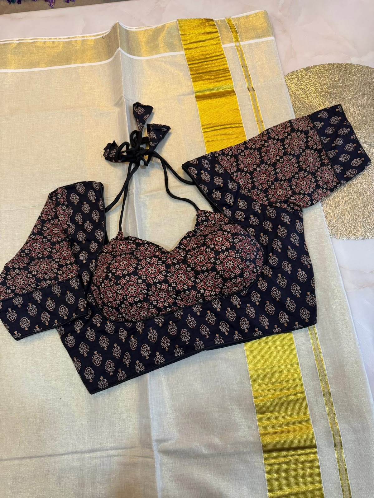 Madhubala Readymade Halter Neck Blouse – 50 AED