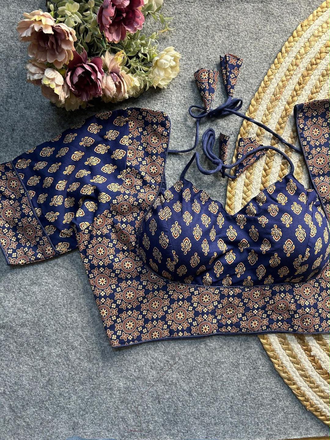 Madhubala Readymade Halter Neck Blouse – 50 AED