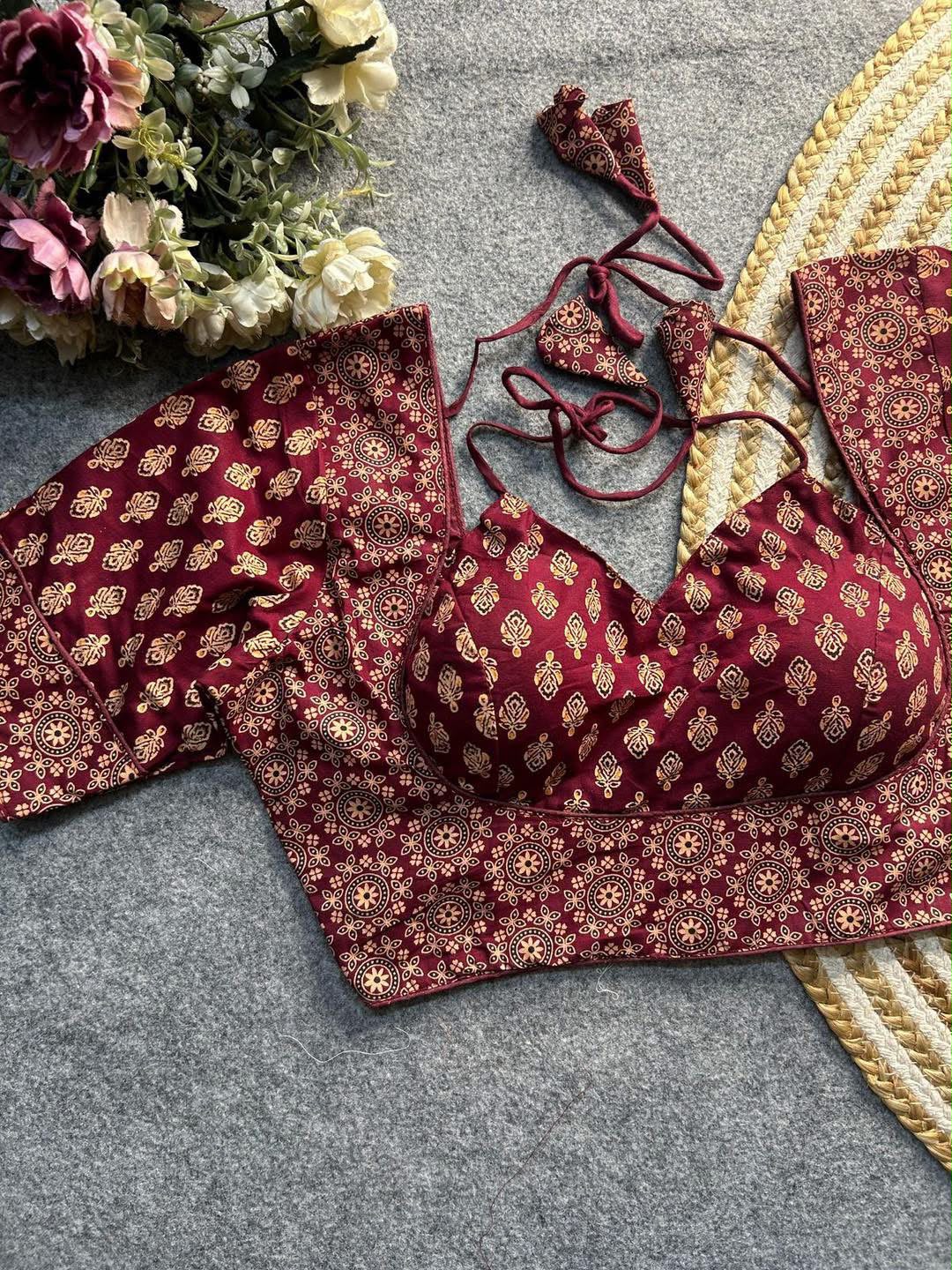 Madhubala Readymade Halter Neck Blouse – 50 AED