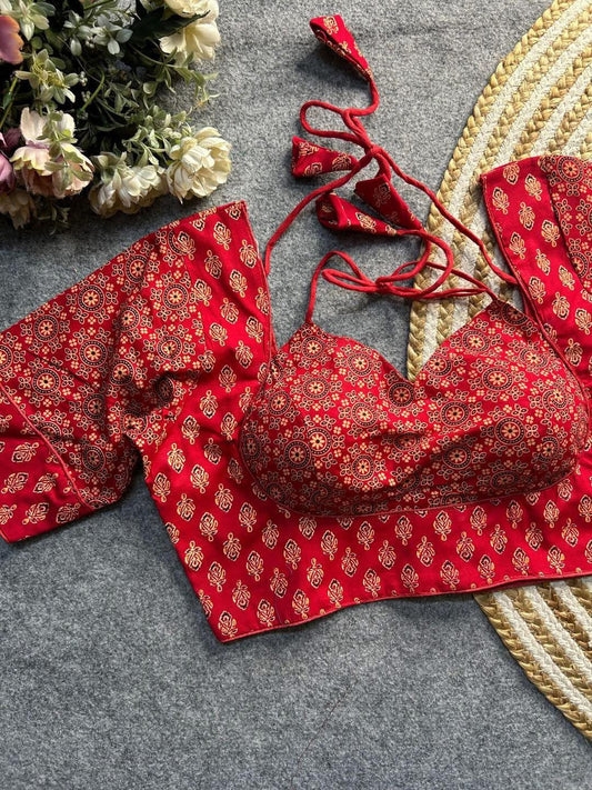 Madhubala Readymade Halter Neck Blouse – 50 AED