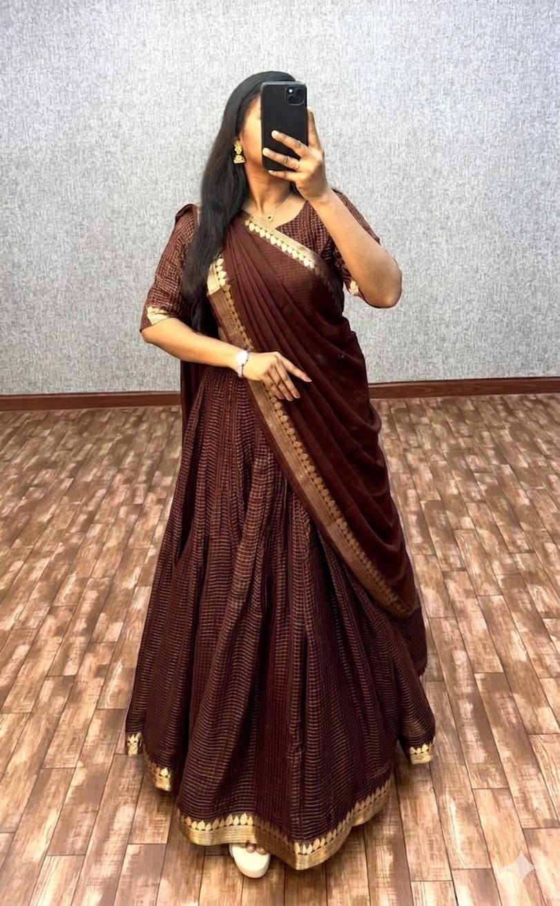 Viscose Readymade Dhavani / Half Saree Collection – 115 AED