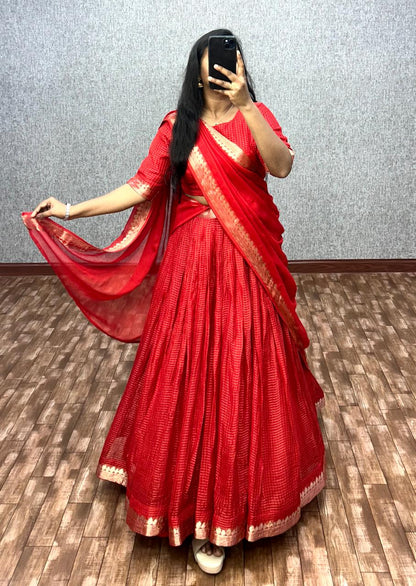 Viscose Readymade Dhavani / Half Saree Collection – 115 AED