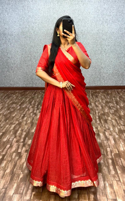 Viscose Readymade Dhavani / Half Saree Collection – 115 AED